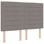 vidaXL Lit à ressorts avec matelas Taupe 140 x 200 cm tissu