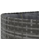vidaXL Salon de jardin 5 Pièces avec coussins gris résine tressée
