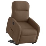 vidaXL Fauteuil inclinable Marron Tissu