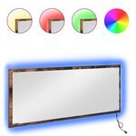 vidaXL Miroir Chêne fumé 90 x 8 5 x 37 cm Bois d'ingénierie