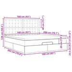 vidaXL Cadre de lit ottoman avec matelas vert foncé 160x200 cm velours