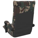 vidaXL Fauteuil de sol ajustable Vert armée Tissu