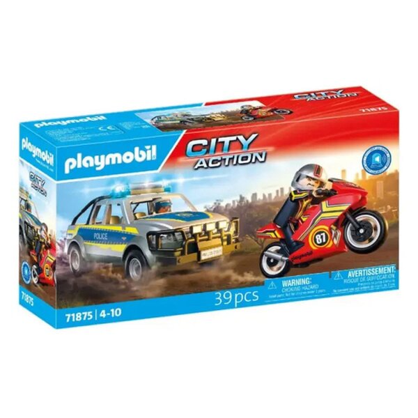 71875  Pick-up de police  moto  and  2 personnages