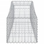 vidaXL Paniers à gabions arqués 2 Pièces 200x50x40/60 cm fer galvanisé