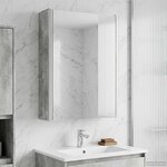 vidaXL Armoire Miroir de Salle de Bain Gris béton 33 x 11 5 x 50 cm