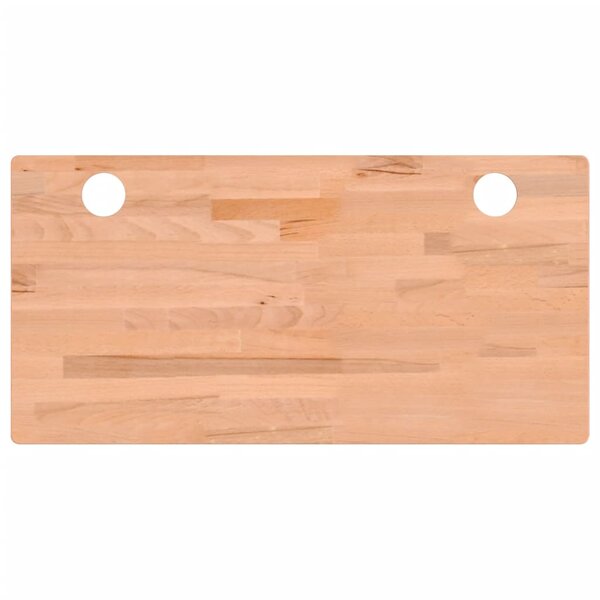 vidaXL Dessus de bureau 100x50x2 5 cm bois massif de hêtre