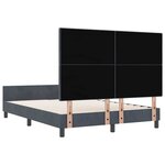 vidaXL Cadre de lit avec tête de lit Gris foncé 160 x 200 cm Velours