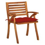 vidaXL Chaises de jardin avec coussins lot de 8 Bois d'acacia solide