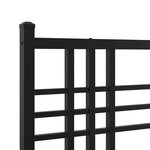 vidaXL Tête de lit métal noir 160 cm