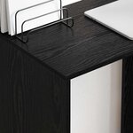 vidaXL Bureau Chêne noir 78.5 x 37 x 154.5 cm Bois d'ingénierie