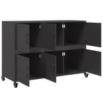 vidaXL Buffet noir 100 5x39x72 cm acier