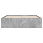 vidaXL Cadre de lit et tiroirs gris béton 120x200 cm bois d'ingénierie
