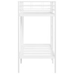 VidaXL Lit superposé sans matelas blanc 80x200 cm acier