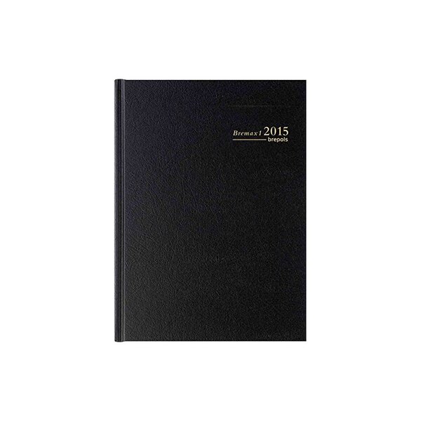 Brepols - Bremax 1 Agenda Journalier noire 1 jour par page 21x29 cm - 2020