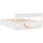 vidaXL Cadre de lit sans matelas blanc 160x200 cm bois de pin massif