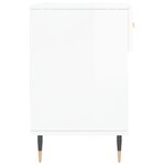 vidaXL Banc à chaussures blanc brillant 102x35x55 cm bois d'ingénierie