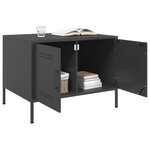 vidaXL Table basse noir 68x50x50 5 cm acier