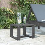 vidaXL Table d'appoint de jardin gris 40x38x28 5 cm bois massif de pin