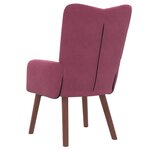 Fauteuil relaxant vidaXL en velours rouge vin