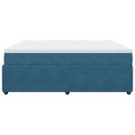 vidaXL Sommier à lattes de lit et matelas Bleu foncé 180x200cm Velours