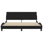 vidaXL Cadre de lit sans matelas Hanko noir 180x200 cm tissu
