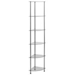 vidaXL Étagère à 6 niveaux Transparent 30x30x160 cm Verre trempé