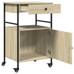 vidaXL Chariot de cuisine chêne sonoma 56x43x89 5 cm bois d'ingénierie