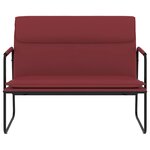 Banc banquette rouge bordeau x 100 x 64 x 80 cm synthétique 02_0010702