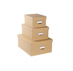 Lot de 3 boîtes de rangement officebyme - exacompta