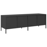 vidaXL Meuble TV noir 135x39x43 5 cm acier laminé à froid