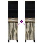 vidaXL Cabinet de salle de bain Marron et Noir 38 x 33 x 160 cm