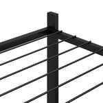 vidaXL Jardinière avec roues 83x25x83 5 cm Noir Fer