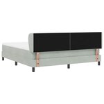 vidaXL Lit à ressorts avec matelas Gris clair 180 x 200 cm Velours