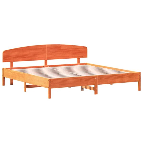 vidaXL Cadre de lit sans matelas cire marron 180x200cm bois pin massif