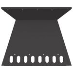 vidaXL Brasero Noir 48 x 48 x 40 cm Acier patiné