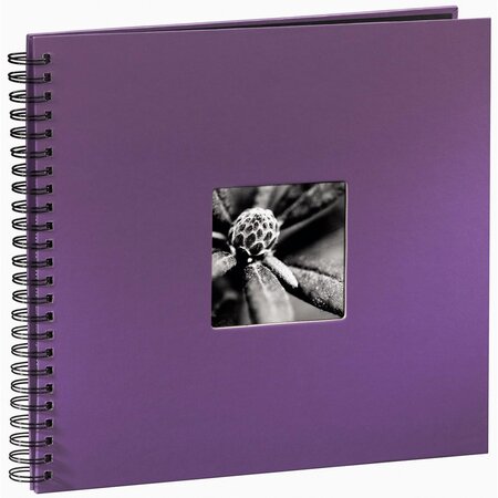 Album photo à spirales 'fine art'  36 x 32 cm  50 pages noires  violet hama