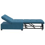 vidaXL Canapé-lit 3-en-1 en velours bleu