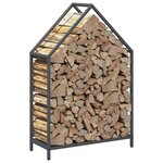 vidaXL Portant de bois chauffage anthracite 60x25x90 cm