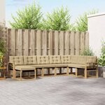 vidaXL Ensemble de canapés d'extérieur 8 Pièces Blanc et Beige