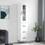 vidaXL Buffet haut Blanc 34 5x34x180 cm Bois d'ingénierie