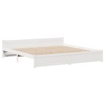 vidaXL Cadre de lit avec tête de lit sans matelas blanc 200x200 cm