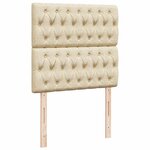 vidaXL Sommier à lattes de lit avec matelas Crème 80x200 cm Tissu