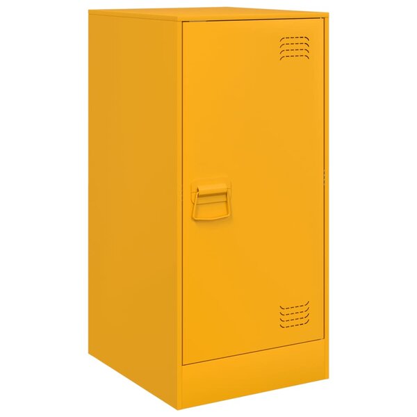 vidaXL Buffet jaune moutarde 34 5x39x73 cm acier