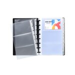 Exacompta : Porte-Cartes de Visite Anneaux 14.5x21cm (A5) Pochettes détachables