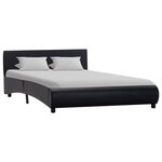 vidaXL Cadre de lit Noir Similicuir 120 x 200 cm