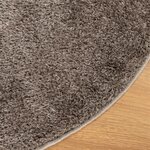 vidaXL Tapis ISTAN à poils longs aspect brillant gris Ø 120 cm