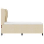 vidaXL Lit à ressorts avec matelas Crème 90 x 200 cm tissu