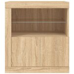 vidaXL Buffet avec lumières LED chêne sonoma 60 5x37x67 cm