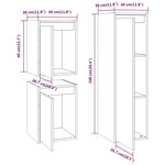 vidaXL Meubles TV 3 Pièces Blanc Bois massif de pin