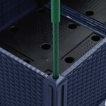 vidaXL Jardinière avec treillis bleu gris 160x40x142 5 cm PP